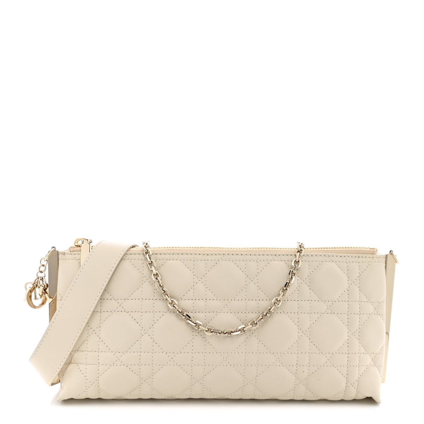 Lambskin Cannage Dior Club Bag  Dusty Ivory