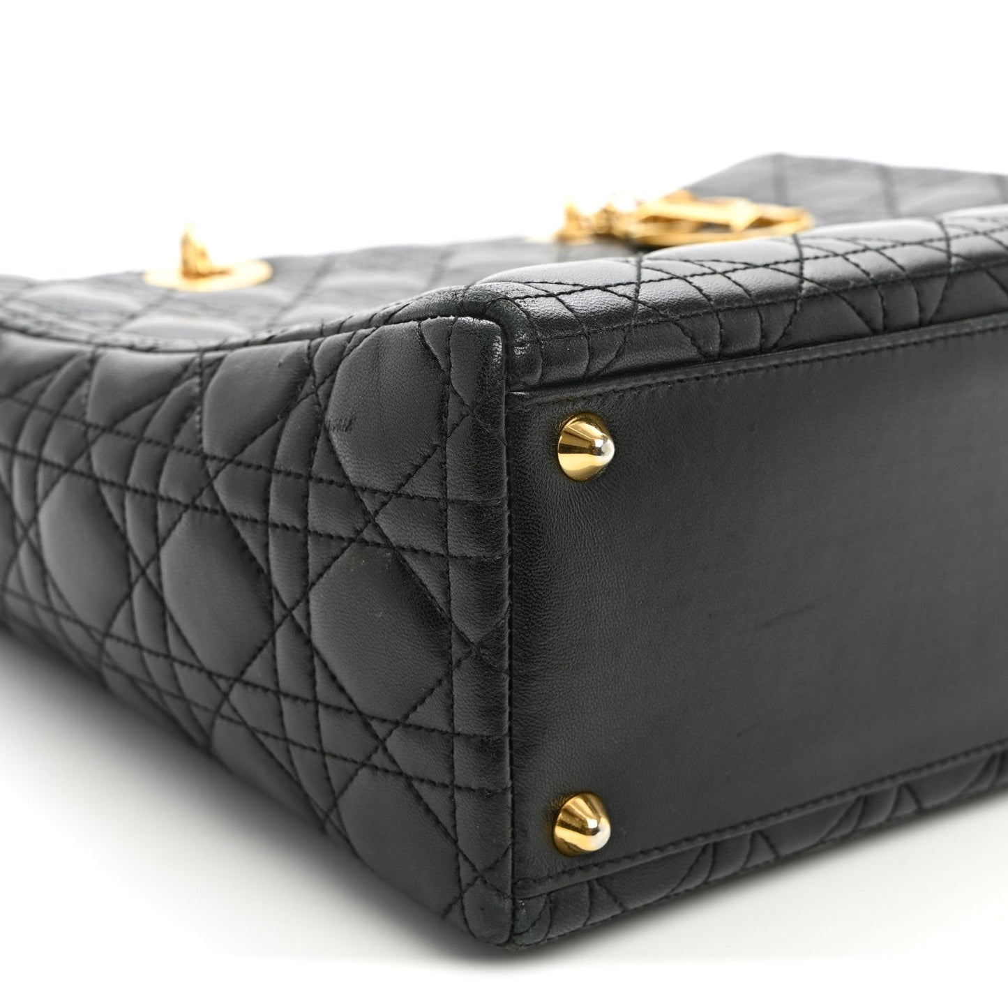Lambskin Cannage Large Lady Dior Black Black