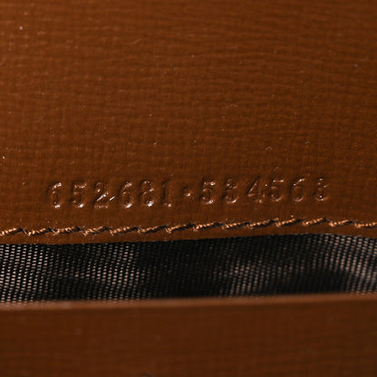 GG Supreme Monogram Azalea Calfskin Web Jackie 1961 Chain Wallet Beige Ebony Brown Sugar