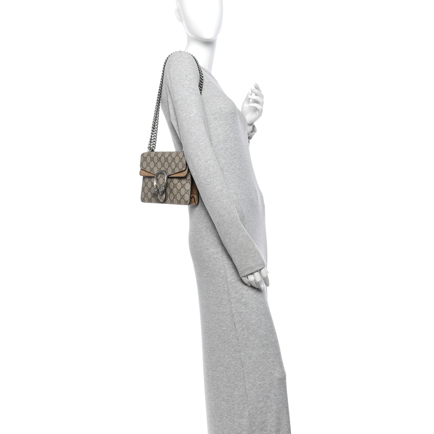 GG Supreme Monogram Mini Dionysus Shoulder Bag Taupe