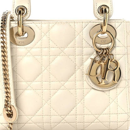 Lambskin Cannage Small My ABCDior Lady Dior Latte