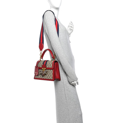 GG Supreme Monogram Small Queen Margaret Top Handle Bag Red