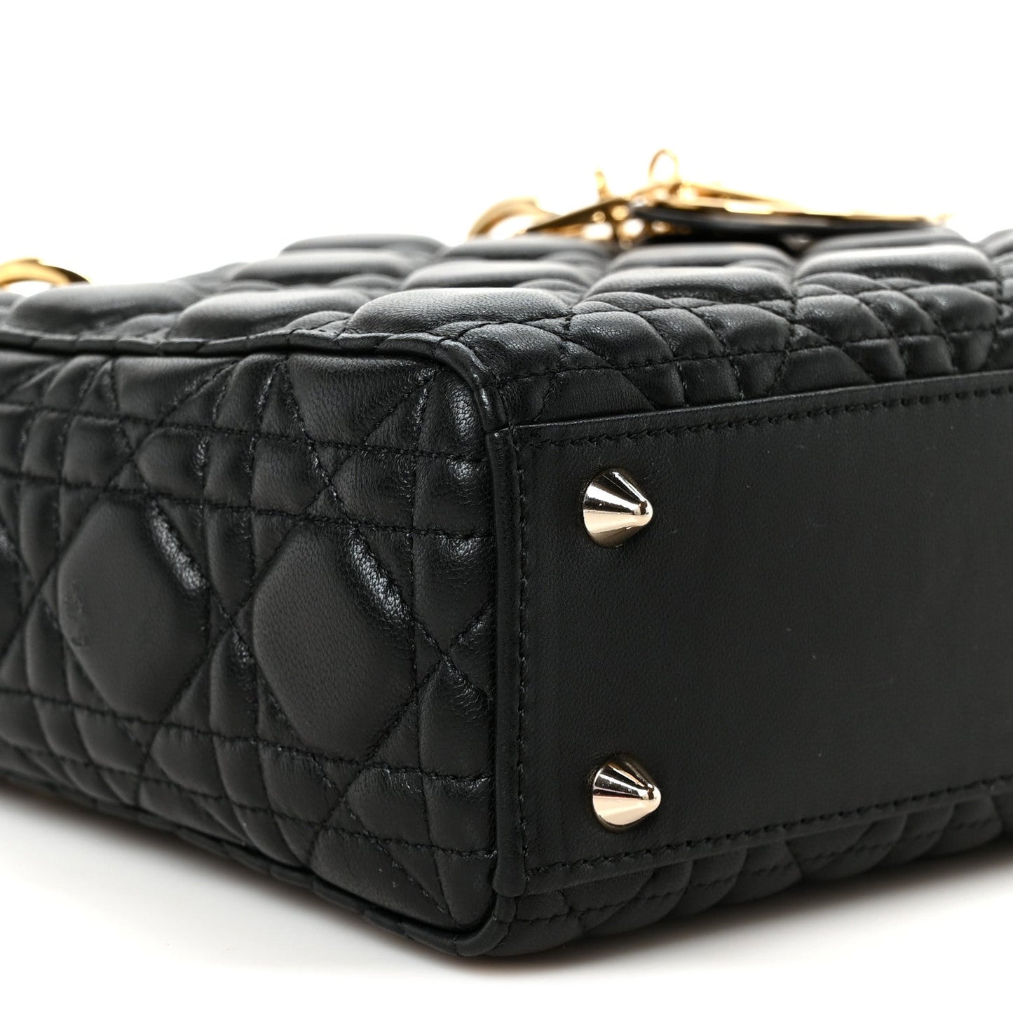 Lambskin Cannage Small Lady Dior Black