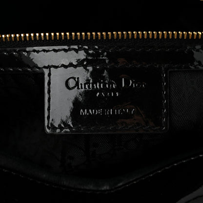 Patent Cannage Large Lady Dior Black