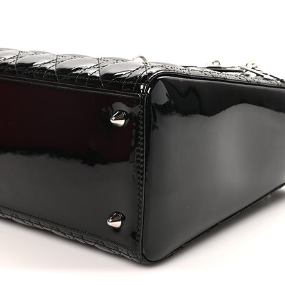 Patent Cannage Medium Lady Dior Black