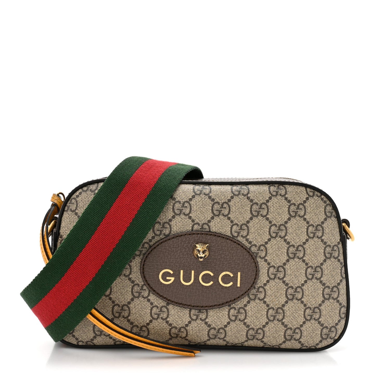 GG Supreme Monogram Web Neo Vintage Shoulder Bag Beige New Acero Crop