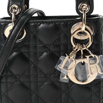 Lambskin Cannage Micro Lady Dior Black