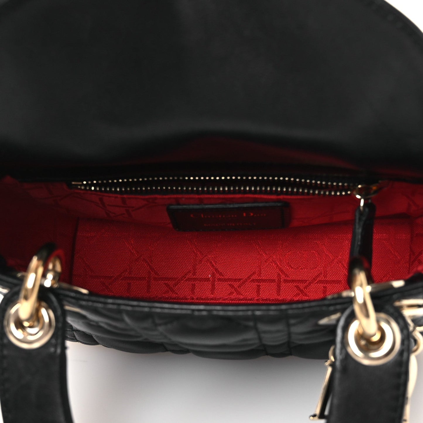 Lambskin Cannage Mini Lady Dior Black