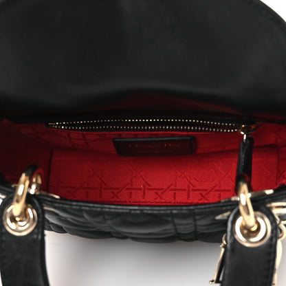 Lambskin Cannage Mini Lady Dior Black