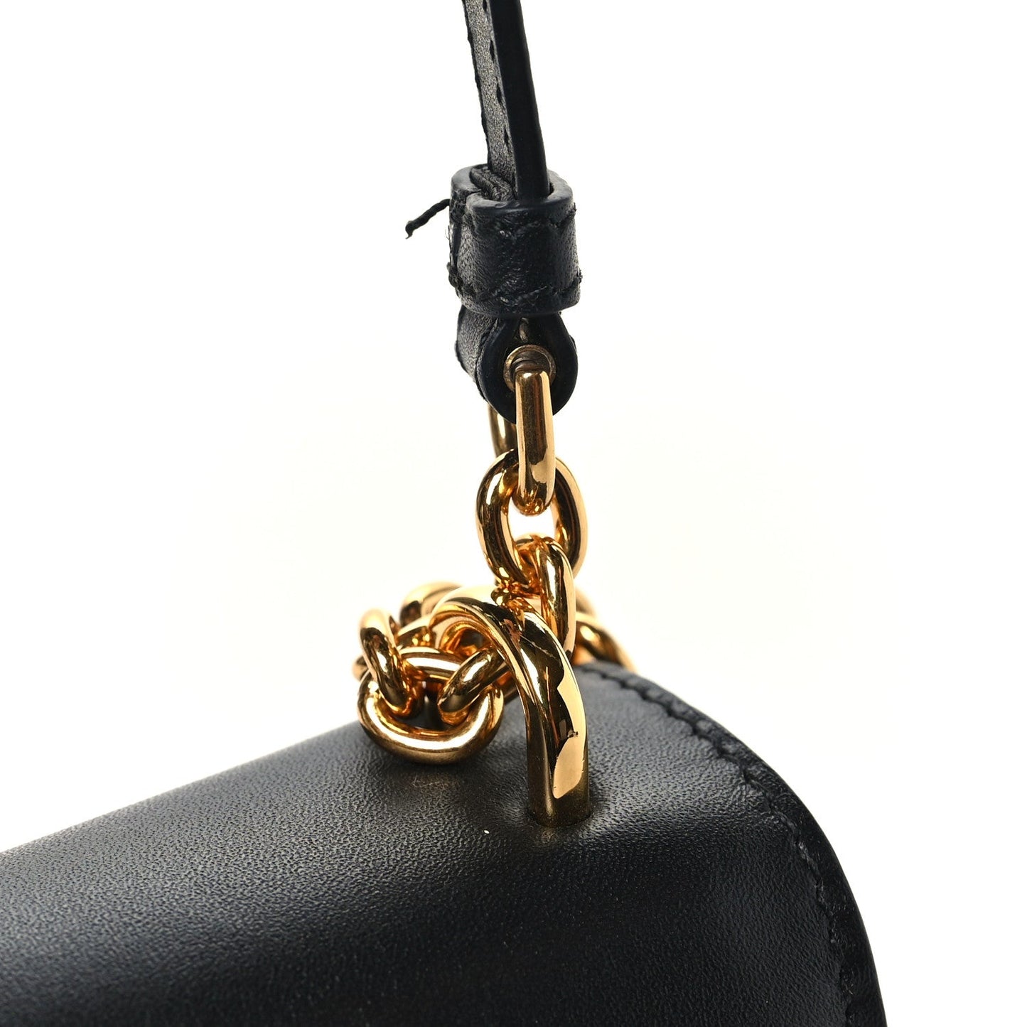 Calfskin 30 Montaigne East West Chain Flap Bag Black