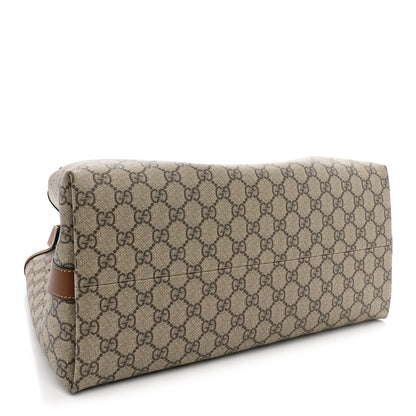 GG Icon Monogram Padlock Shoulder Bag Beige Dark Brown