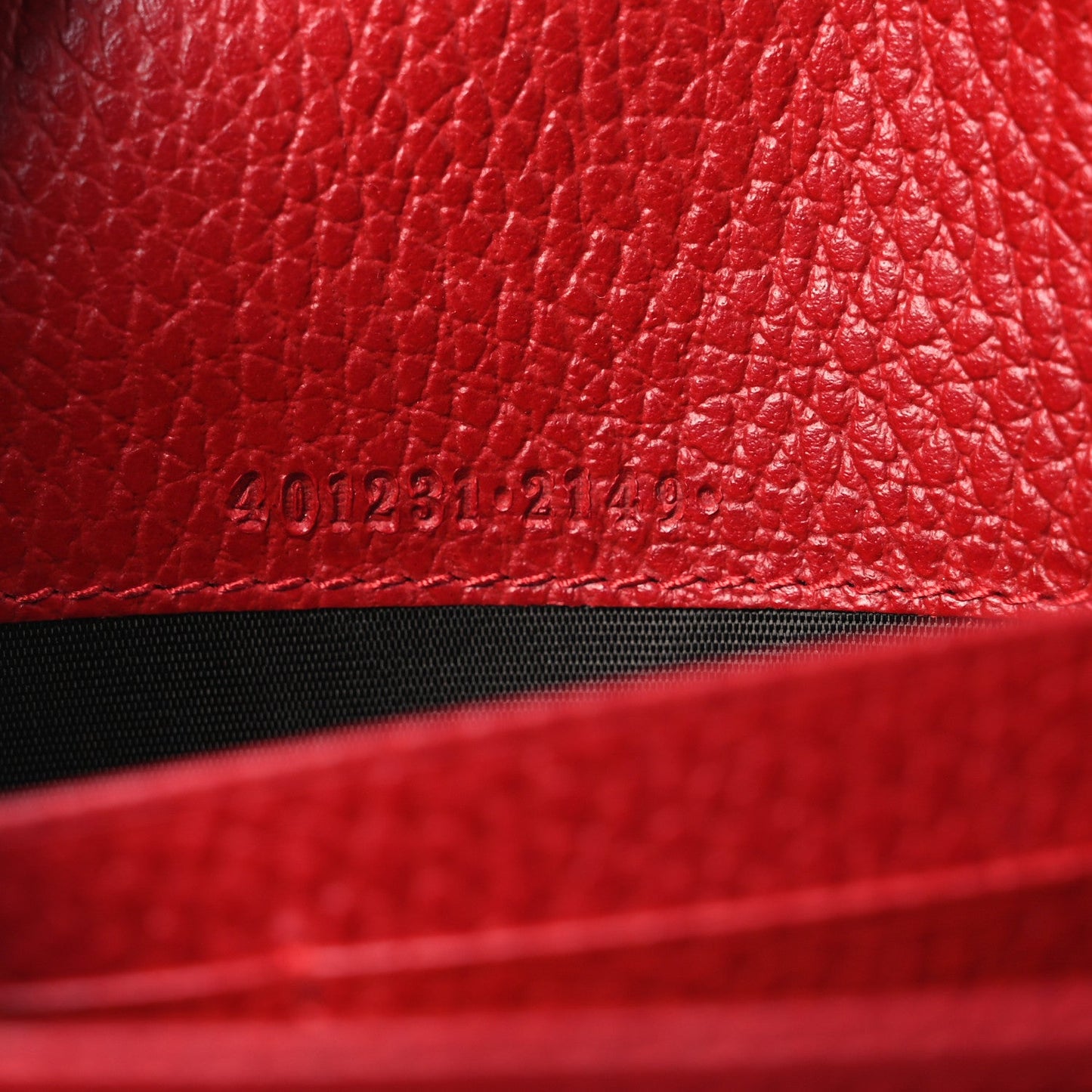 Calfskin Mini Dionysus Chain Wallet Hibiscus Red