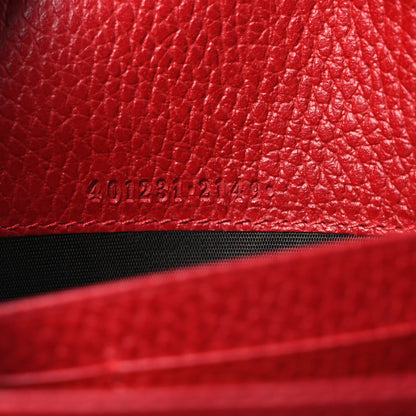 Calfskin Mini Dionysus Chain Wallet Hibiscus Red
