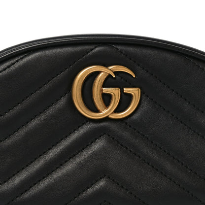 Calfskin Matelasse GG Marmont Belt Bag 85 34 Black