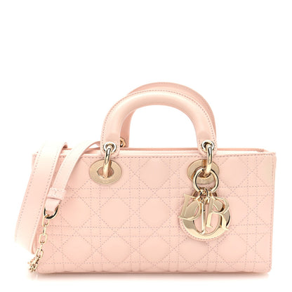 Lambskin Cannage Medium Lady D-Joy Powder Pink