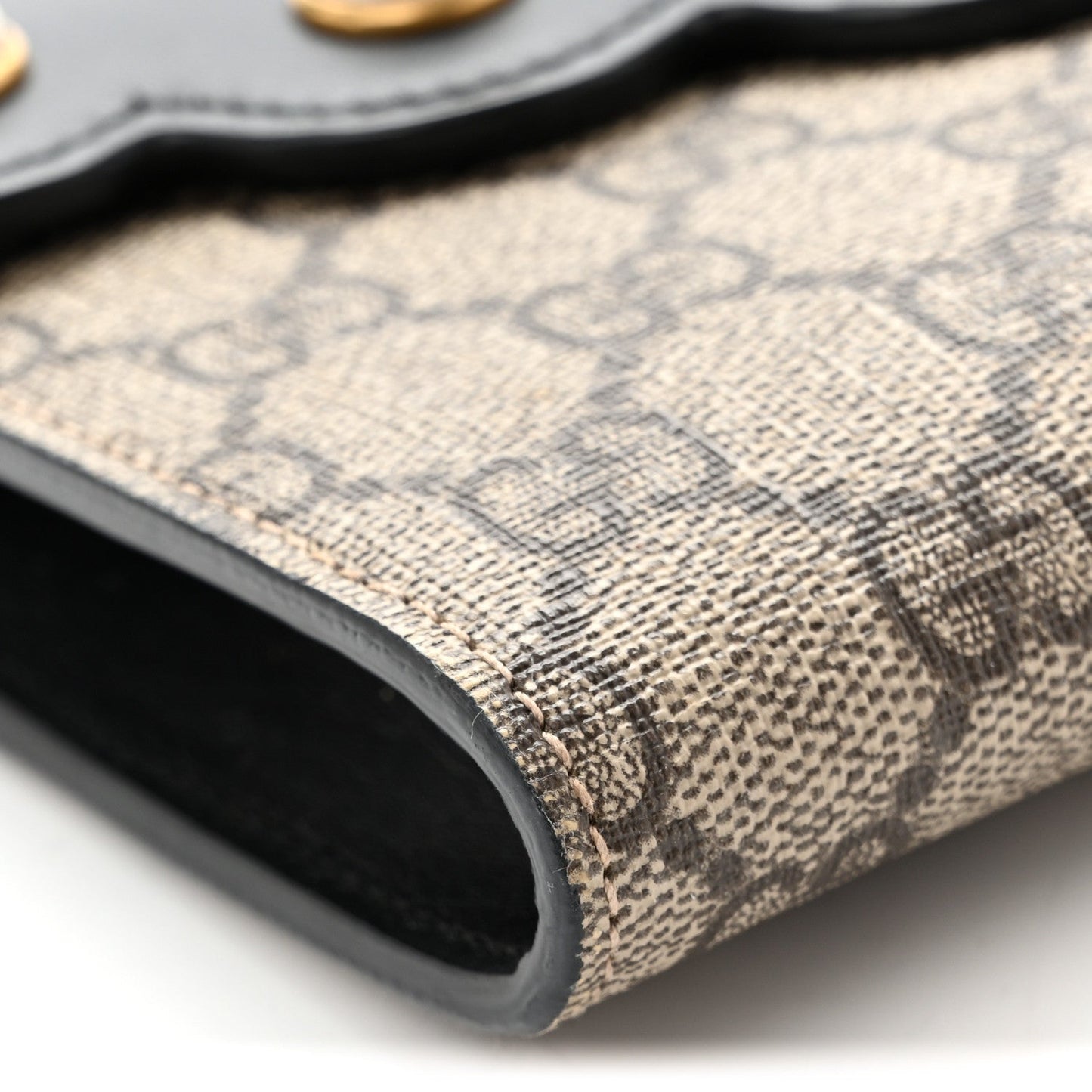 GG Supreme Monogram Mini Peony Pearly Black