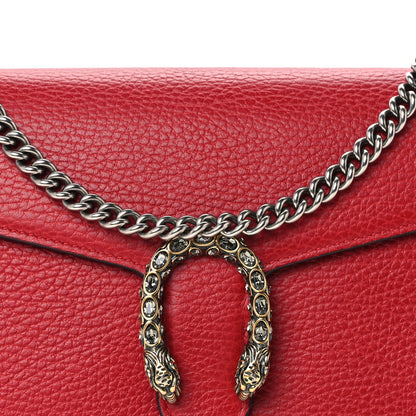 Calfskin Mini Dionysus Chain Wallet Hibiscus Red