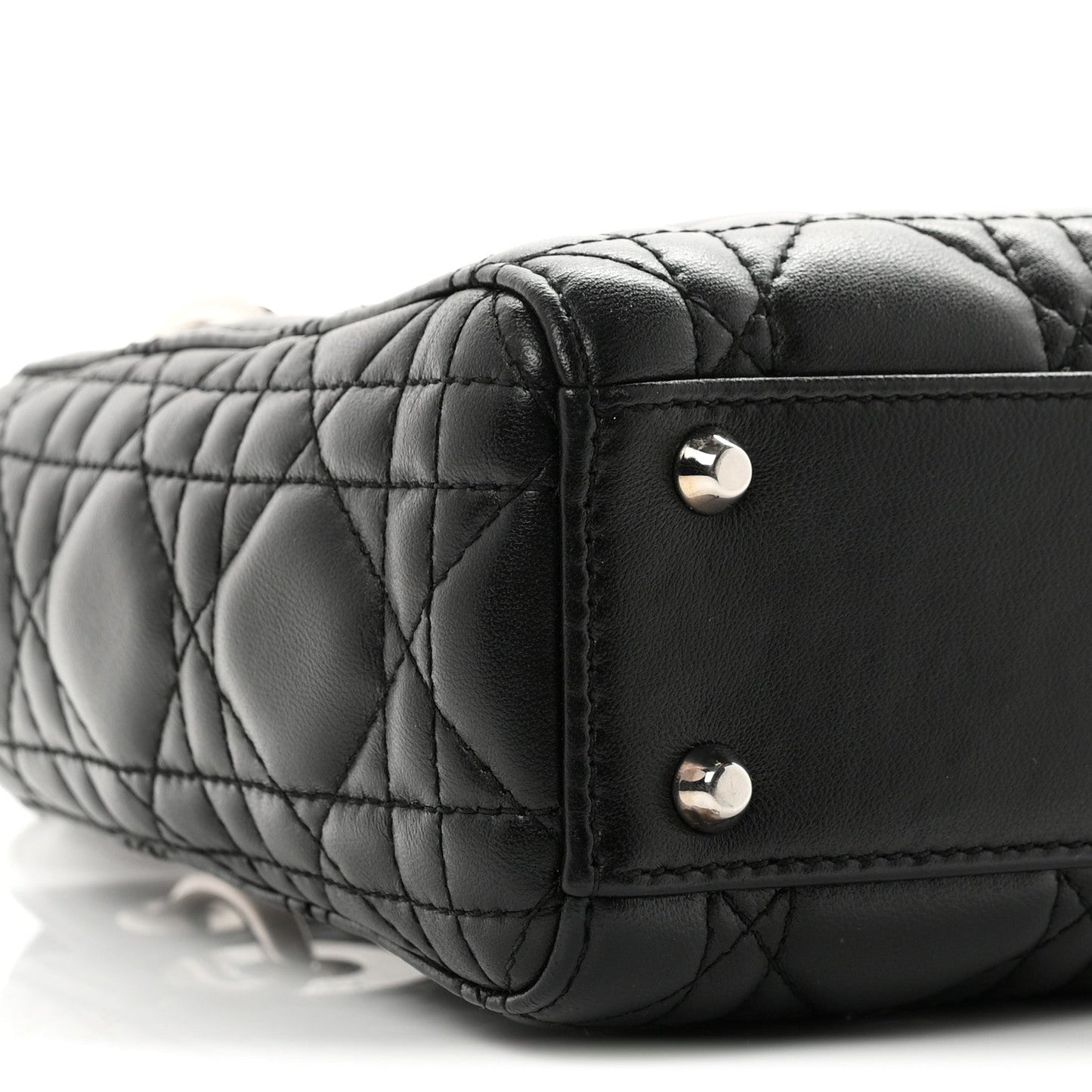 Lambskin Cannage Mini Lady Dior Black