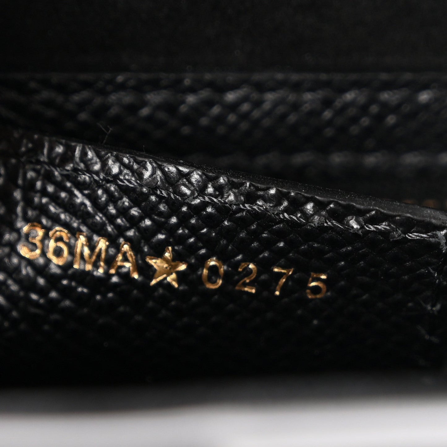 Grained Calfskin Saddle Bag With Strap Black