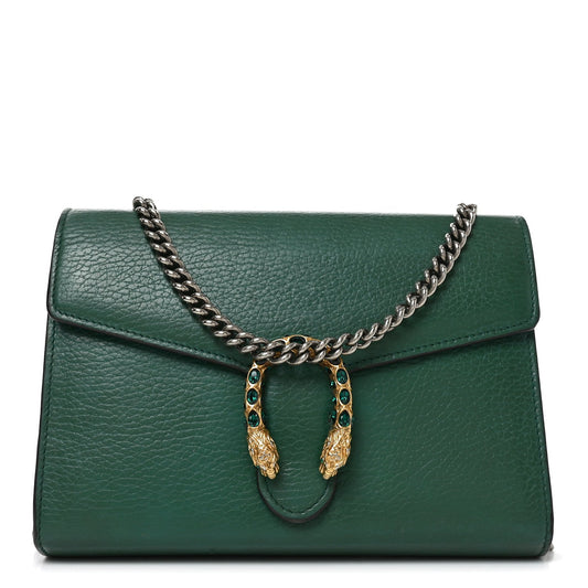 Calfskin Mini Dionysus Chain Wallet Emerald