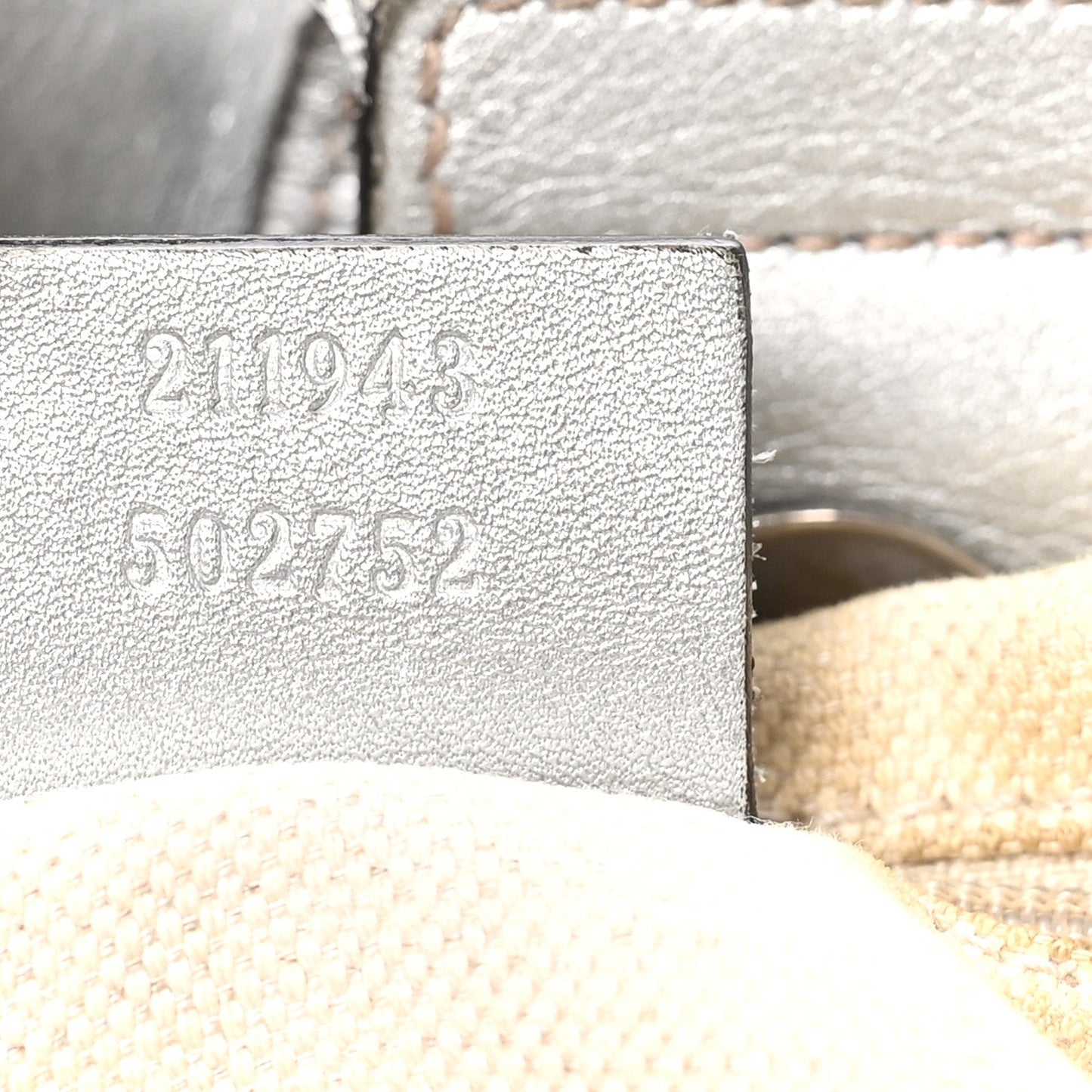 Guccissima Large Sukey Tote Silver