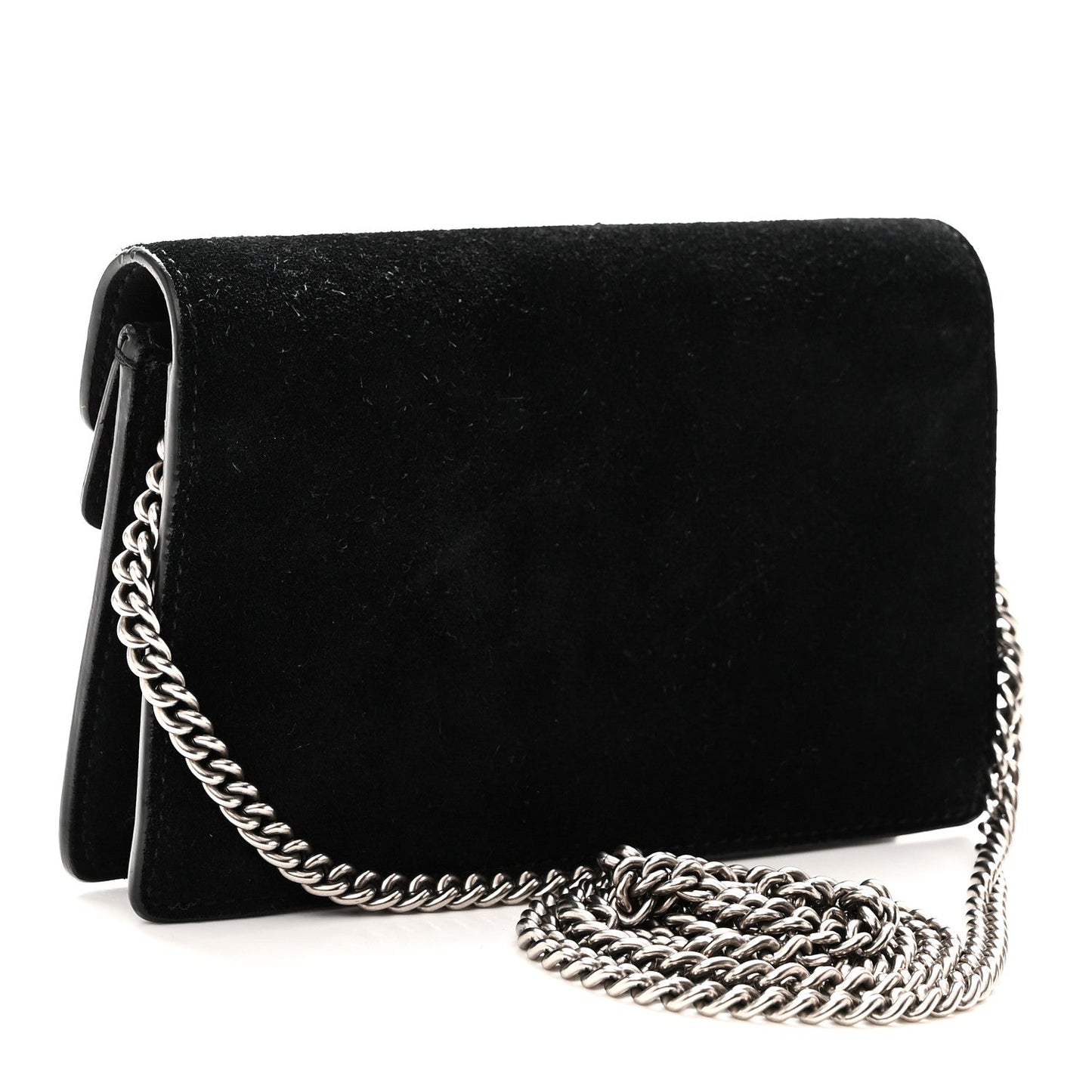 Suede Super Mini Dionysus Shoulder Bag Black