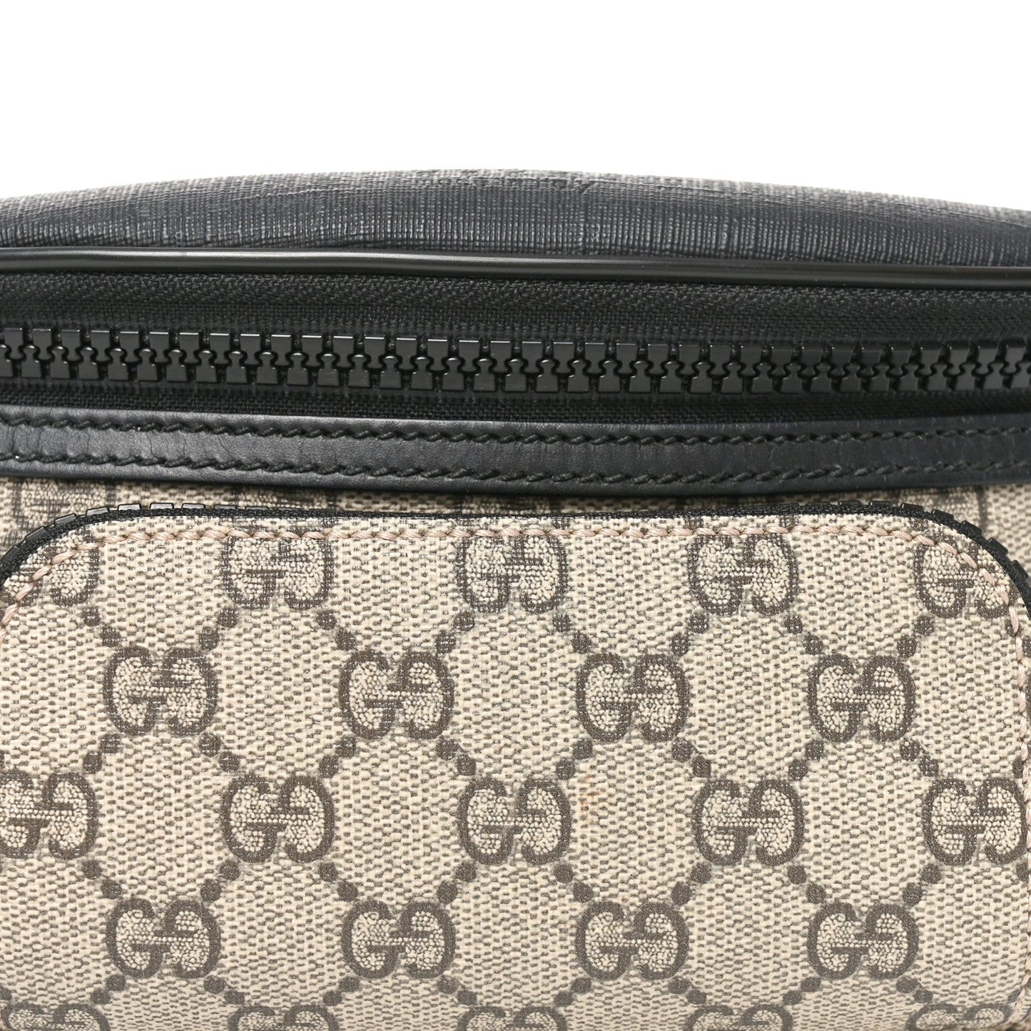 GG Supreme Monogram Belt Bag Black