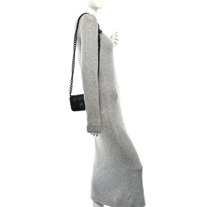 Calfskin Matelasse Monochrome GG Marmont Chain Belt Bag Black
