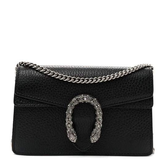 Calfskin Super Mini Dionysus Shoulder Bag Black