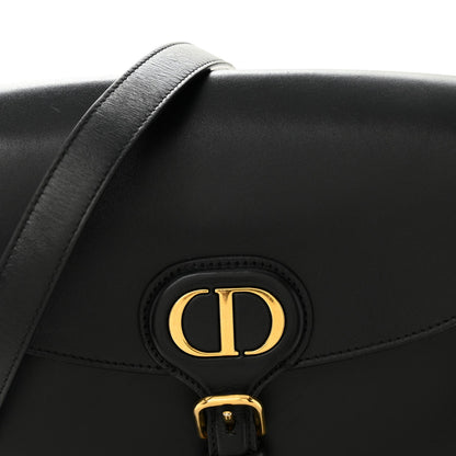 Box Calfskin Medium Bobby Flap Black