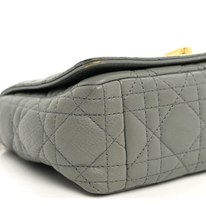 Calfskin Cannage Small Caro Bag Grey