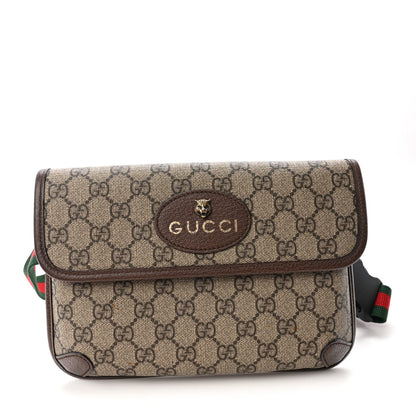 GG Supreme Monogram Neo Vintage Web Belt Bag Brown