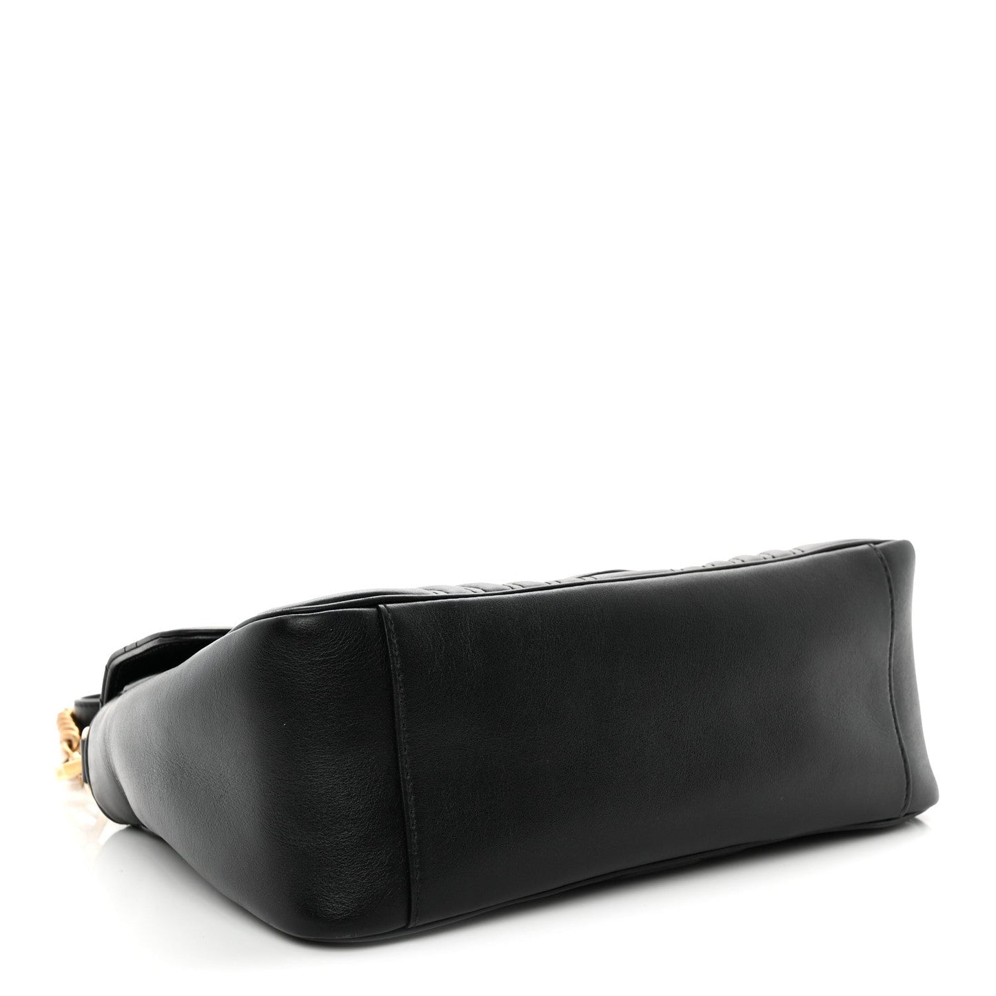 Calfskin Matelasse Small GG Marmont Top Handle Shoulder Bag Black