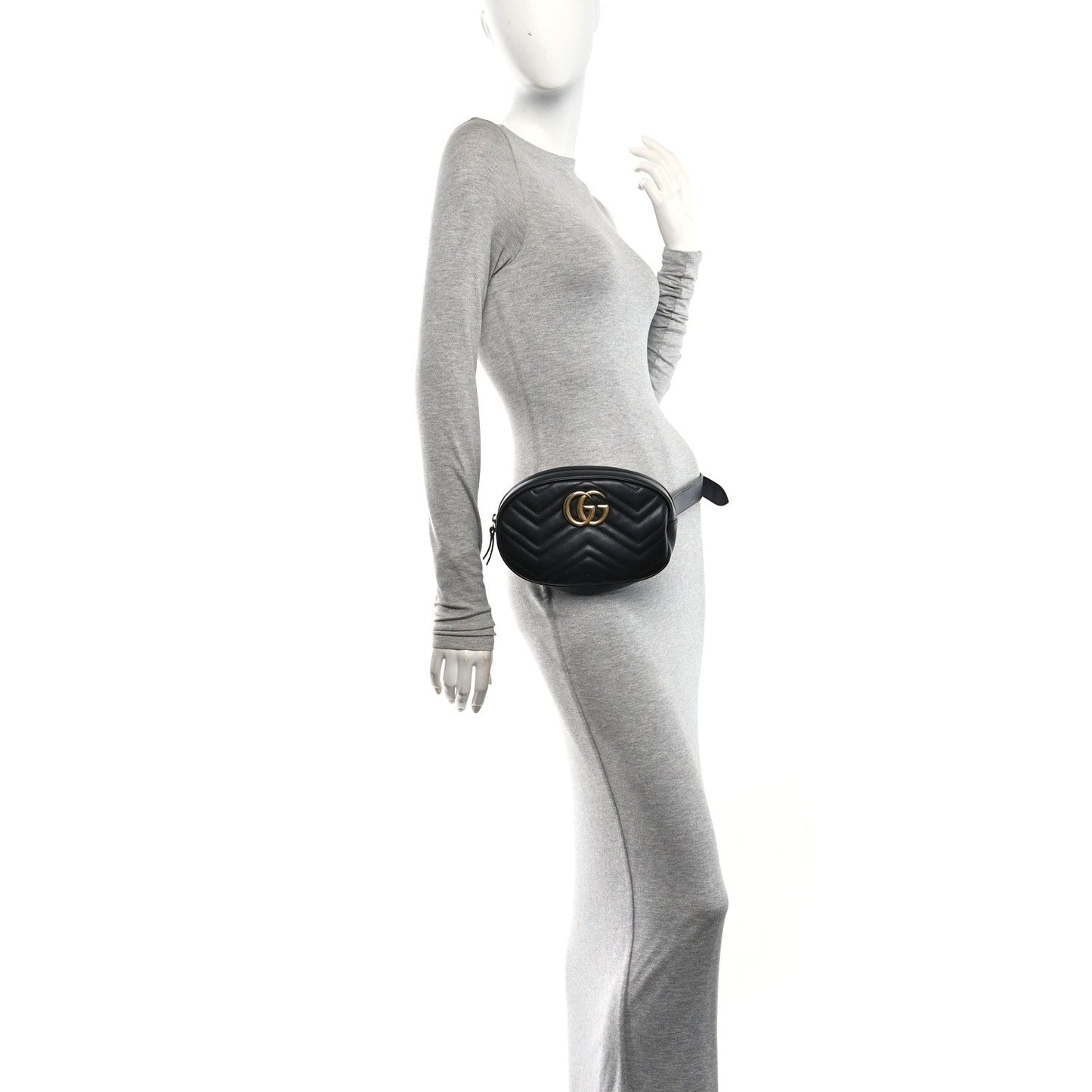 Calfskin Matelasse GG Marmont Belt Bag 75 30 85 34 Black