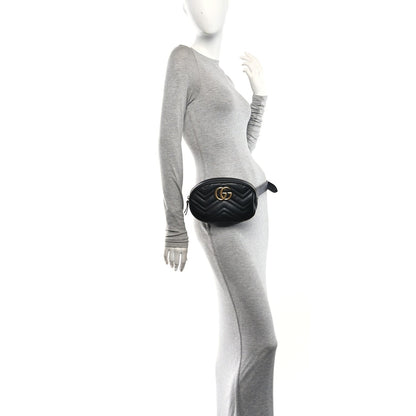 Calfskin Matelasse GG Marmont Belt Bag 75 30 85 34 Black