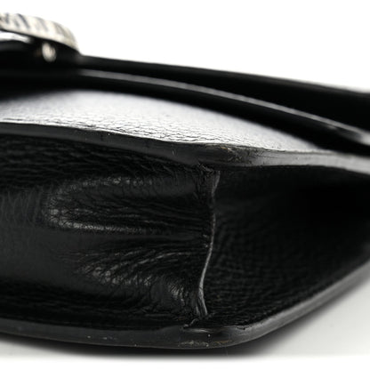 Dollar Calfskin Enamel Small Dionysus Shoulder Bag Black Electric Blue
