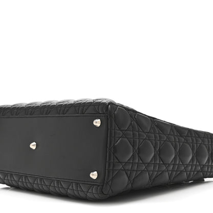 Lambskin Cannage Large Lady Dior Black