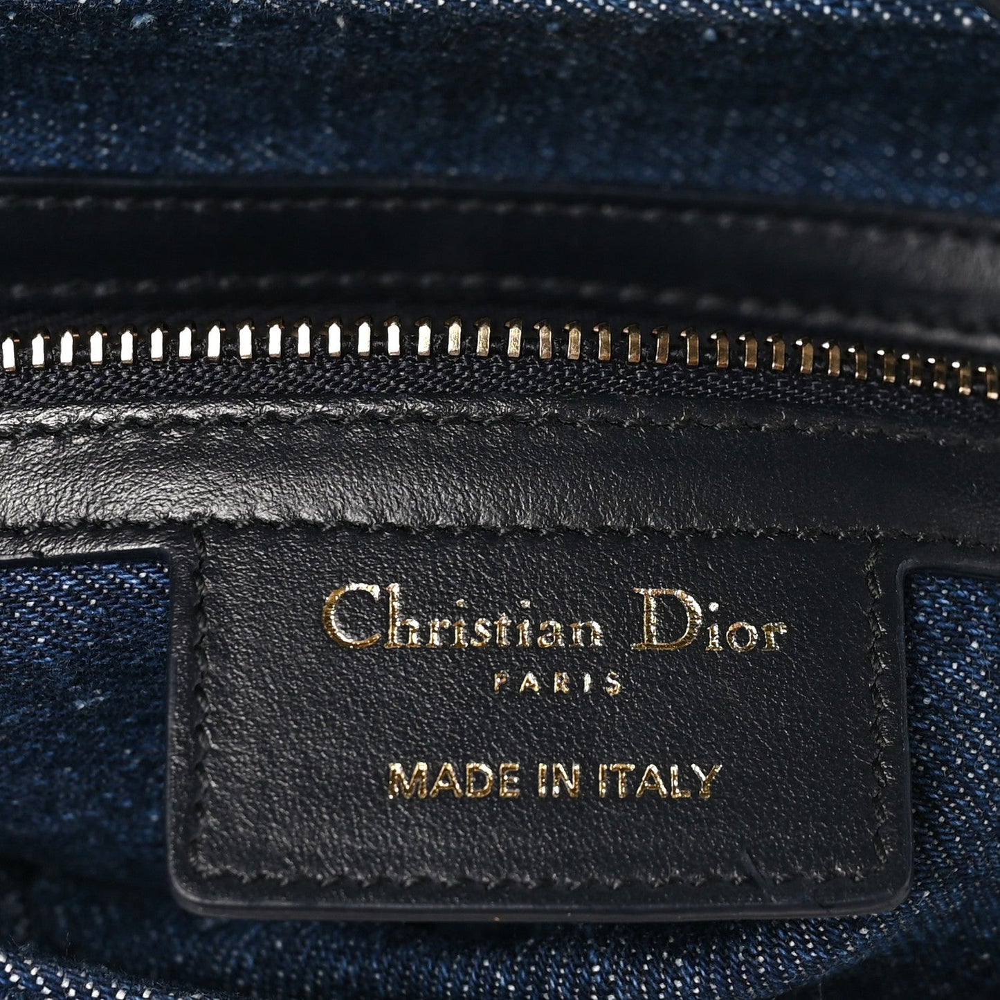 Denim Oblique Jacquard Saddle Bag With Strap Blue