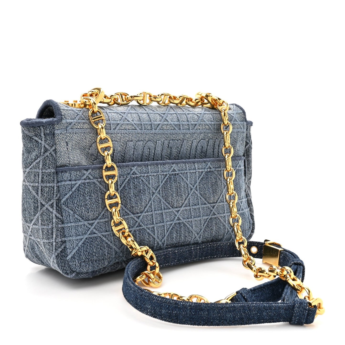 Denim Cannage Small Caro Bag Blue
