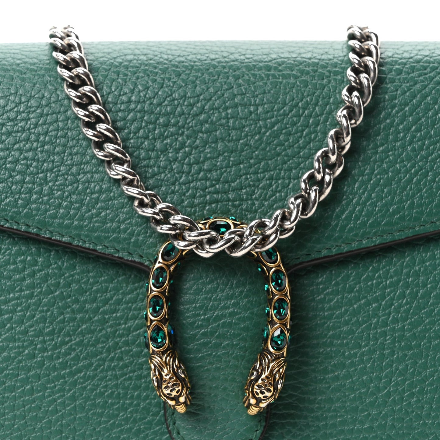 Calfskin Mini Dionysus Chain Wallet Emerald