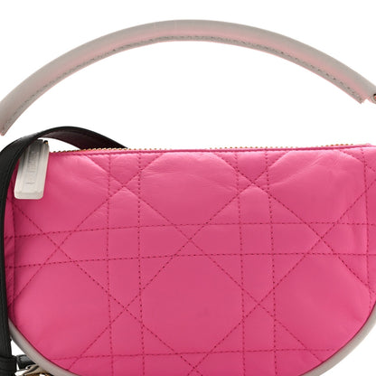 Lambskin Cannage Small Dior Vibe Hobo Bag Pink