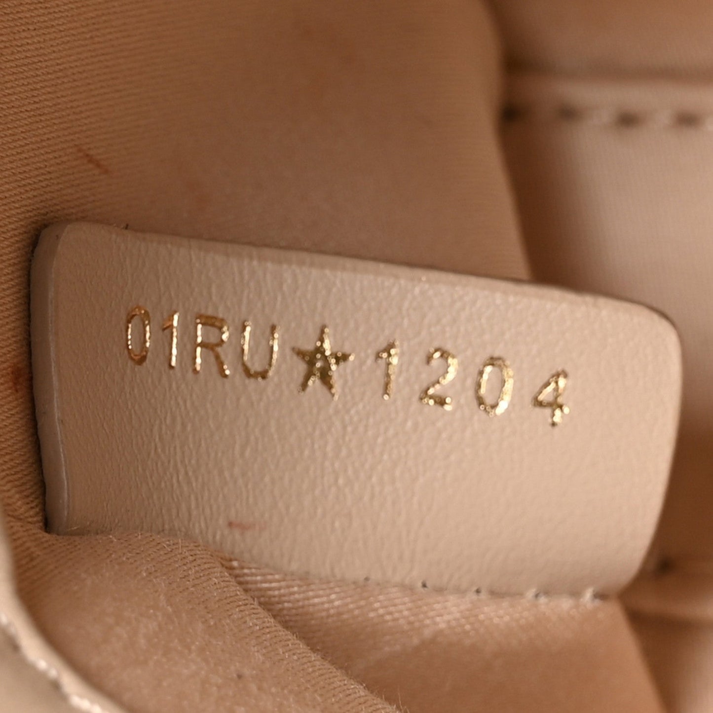 Lambskin Cannage Beaded Embroidered Micro Lady D-Joy Beige