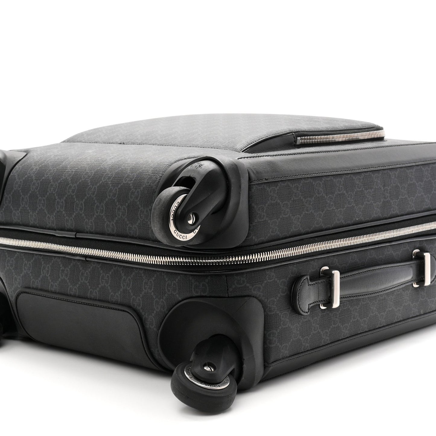 GG Supreme Monogram Calfskin Carry On Trolley Black