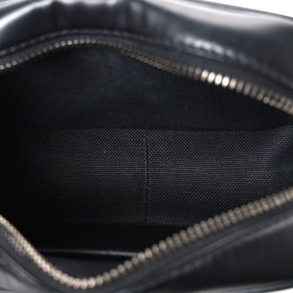 Calfskin Matelasse Monochrome Mini GG Marmont Chain Shoulder Bag Black