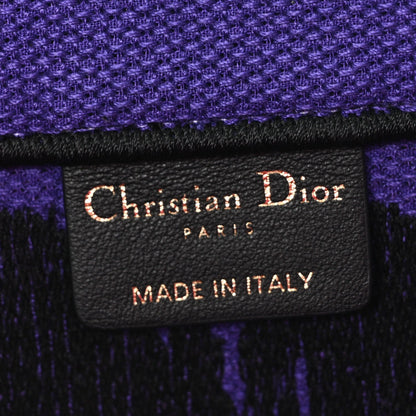 Canvas Embroidered Large Miss Dior Graffiti Book Tote Fuchsia Purple
