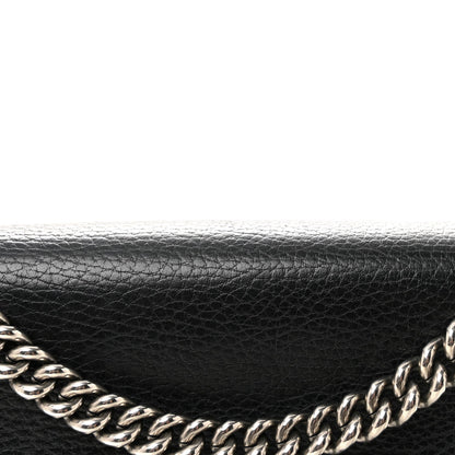 Pebbled Calfskin Small Dionysus Shoulder Bag Black
