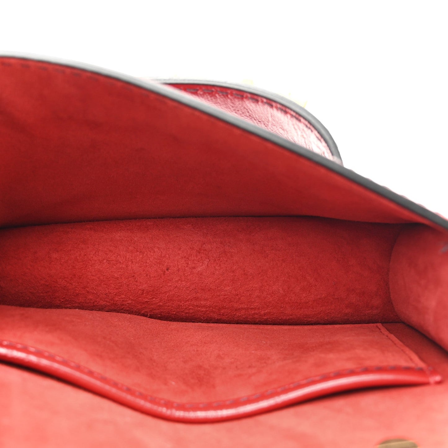 Calfskin J'Adior Chain Flap Bag Red