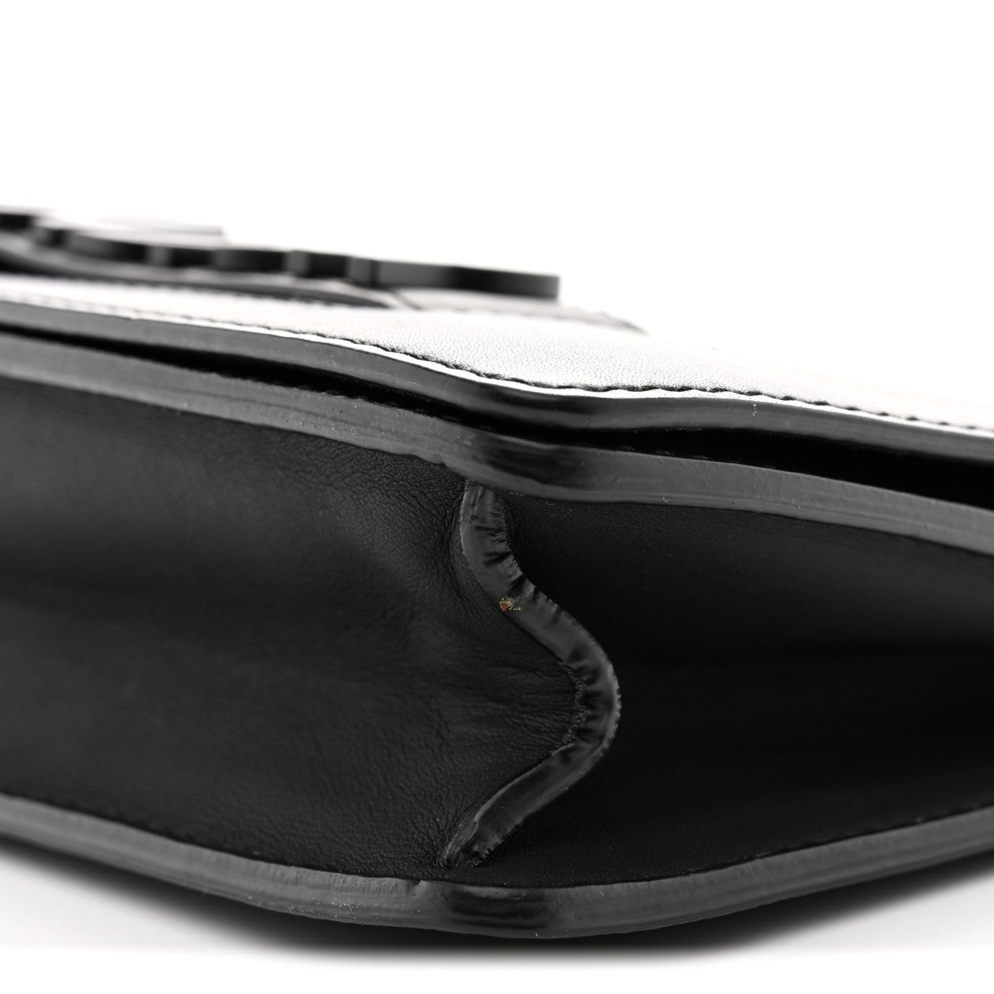 Ultra Matte Calfskin J'Adior Chain Flap Bag Black