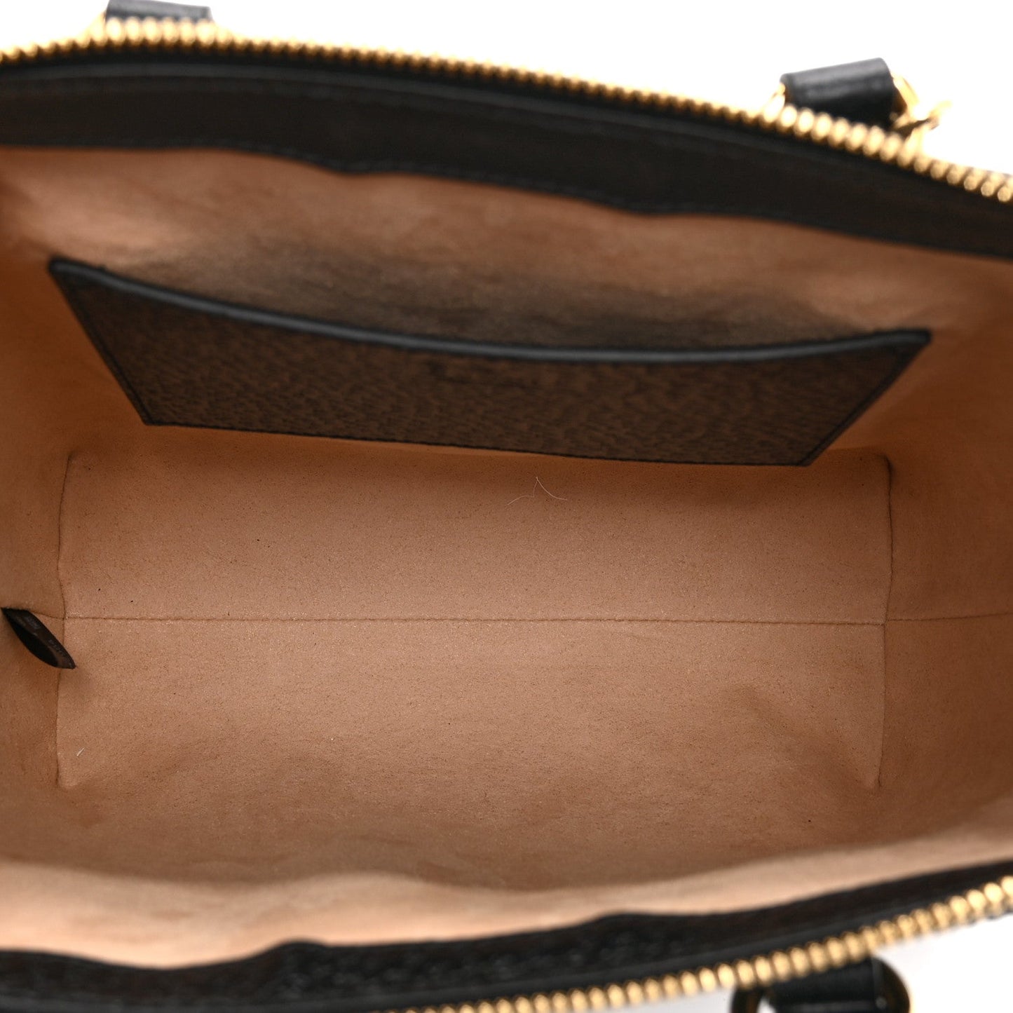 Textured Calfskin Web Small Ophidia Tote Bag Black