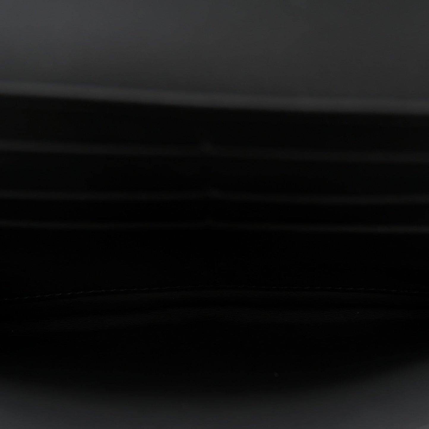 Ultra Matte Calfskin Saddle Chain Wallet Pouch Black